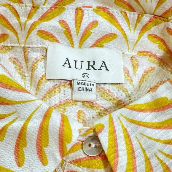 Aura The Label NWOT Linen Blend Mini Dress Size XS - Picture 4 of 5
